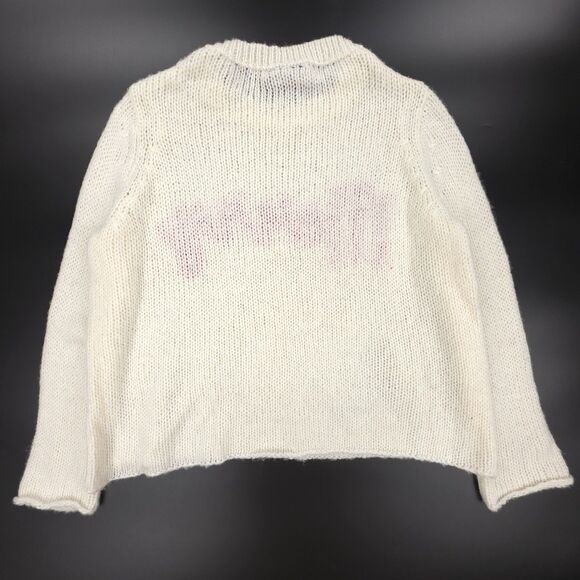 NEW Wooden Ships Wool Mohair Red Ginger Merry Chunky Crew Sweater Christmas Knit - Picture 6 of 8